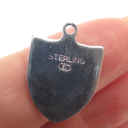 925 Sterling Silver Vintage Enamel Coat of Arms of Ontario Canada Mini Pendant