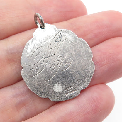 925 Sterling Silver Antique 1935 Edgewater Public Schools Athletic Meet Pendant