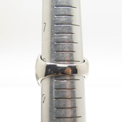 925 Sterling Silver Pave C Z Star Accent Domed Ring Size 8.5