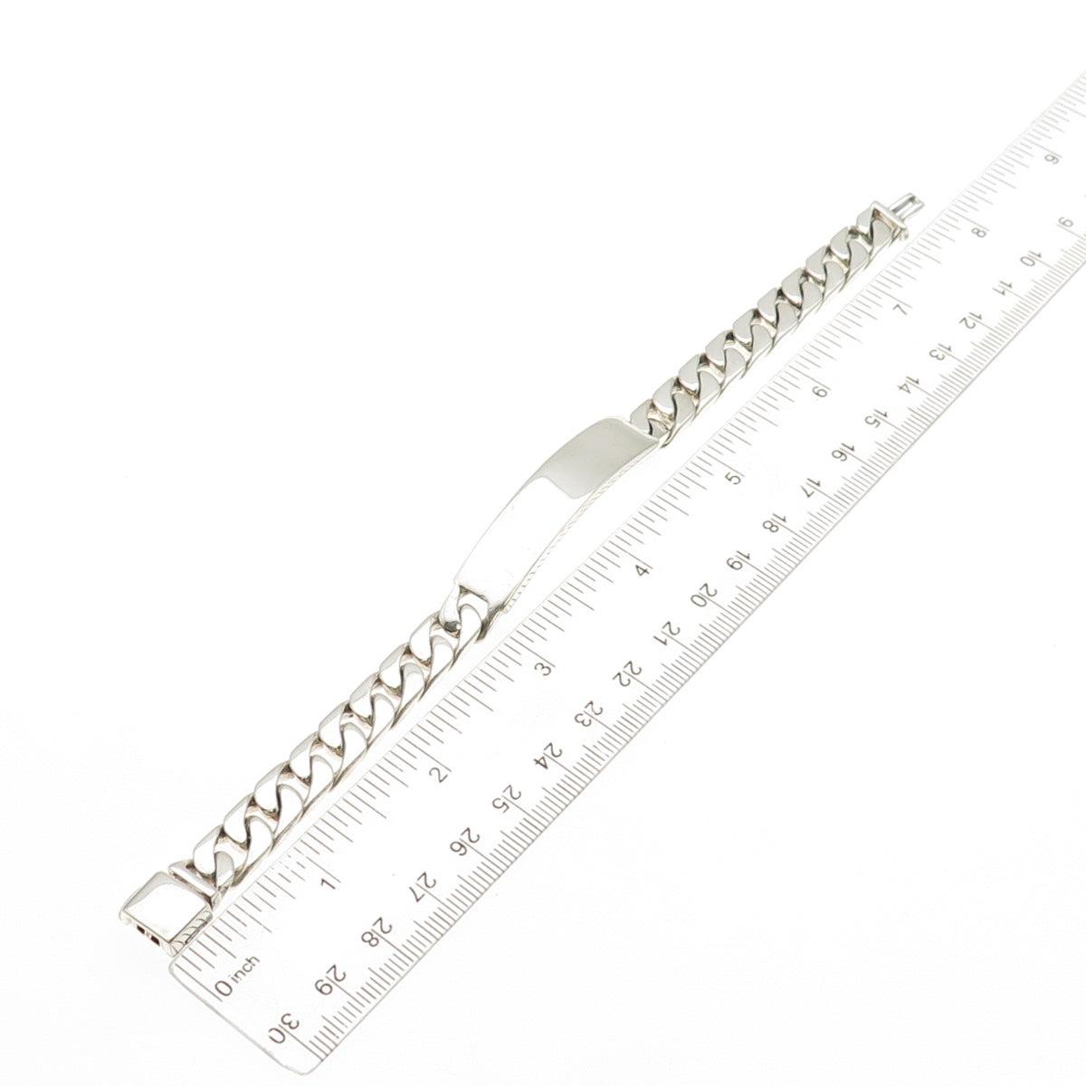TIFFANY & CO. 925 Sterling Silver Vintage Engraved ID Bracelet 7.5"