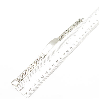 TIFFANY & CO. 925 Sterling Silver Vintage Engraved ID Bracelet 7.5"