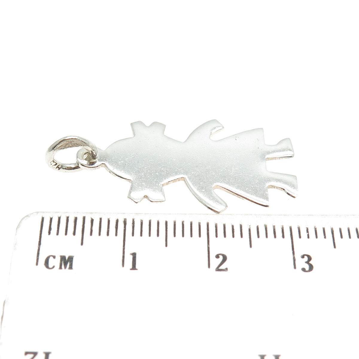 925 Sterling Silver Vintage Baby Girl Charm Pendant