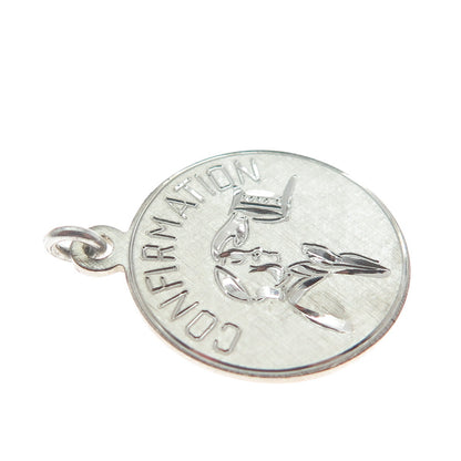 LUMIN 925 Sterling Silver Vintage Confirmation Religious Charm Pendant