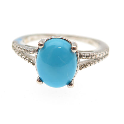 Chuck Clemency 925 Sterling Silver Real Sleeping Beauty Turquoise Ring Size 8