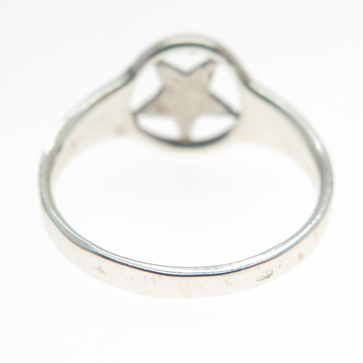 925 Sterling Silver Vintage Star Ring Size 7.75