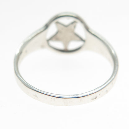 925 Sterling Silver Vintage Star Ring Size 7.75