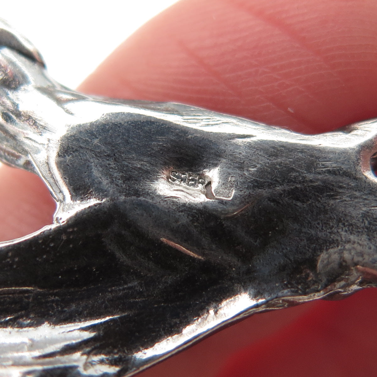 925 Sterling Silver Vintage Dancer Modernist Oxidized Centerpiece of Necklace