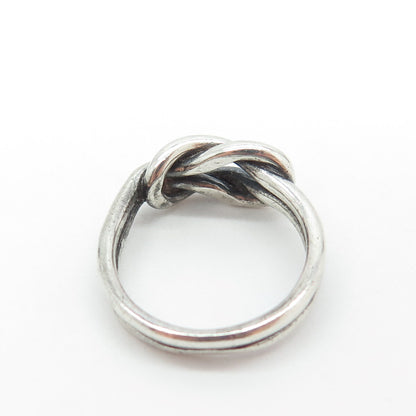 CELLINI 925 Sterling Silver Vintage Mariner Love Knot Ring Size 6.75