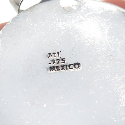 ATI Annika Witt 925 Sterling Silver Vintage Mexico Dollar Sand Oxidized Pendant