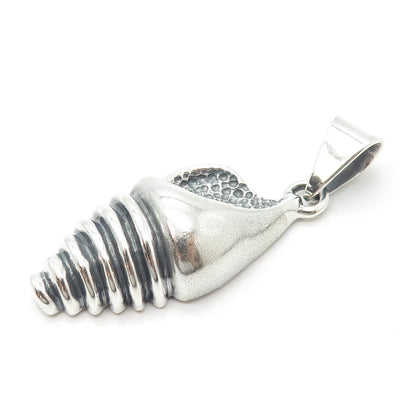 925 Sterling Silver Vintage Seashell Pendant