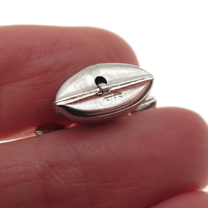 925 Sterling Silver Vintage Retro Rotary Phone 3D Hollow Mini Charm Pendant