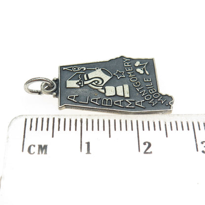 J.M. FISHER 925 Sterling Silver Vintage "Alabama Montgomery Mobile" Pendant