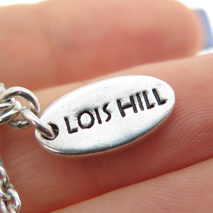 LOIS HILL 925 Sterling Silver Vintage Granulated Scroll Cable Chain Necklace 18"