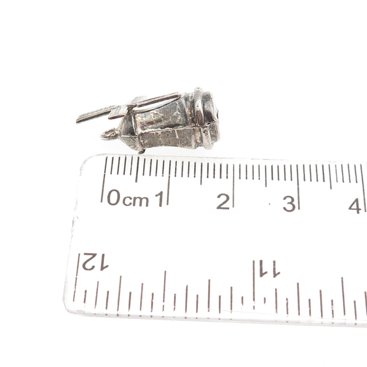 925 Sterling Silver Vintage Windmill Articulated 3D Mini Charm Pendant
