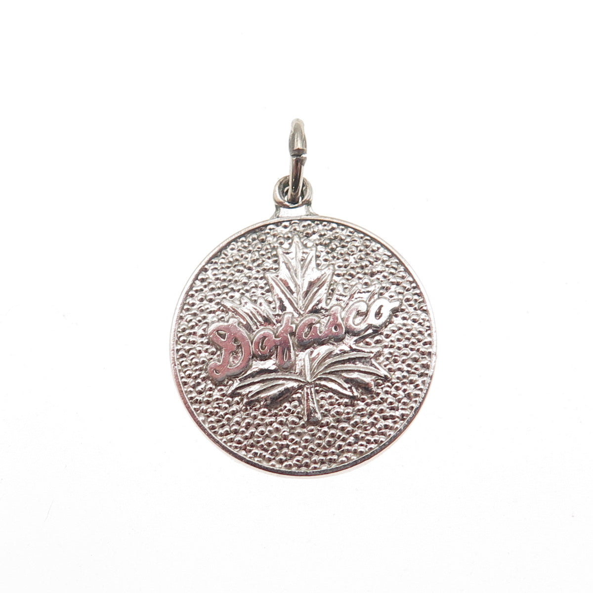 925 Sterling Silver Vintage Dofasco Logo Canadian Maple Leaf Charm Pendant