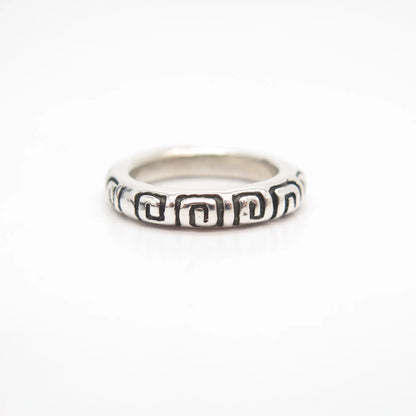 925 Sterling Silver Vintage Zina Maze Band Ring Size 6 3/4"