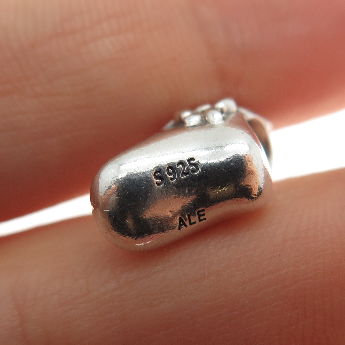 PANDORA 925 Sterling Silver Santa's Stocking Slide Bead Charm