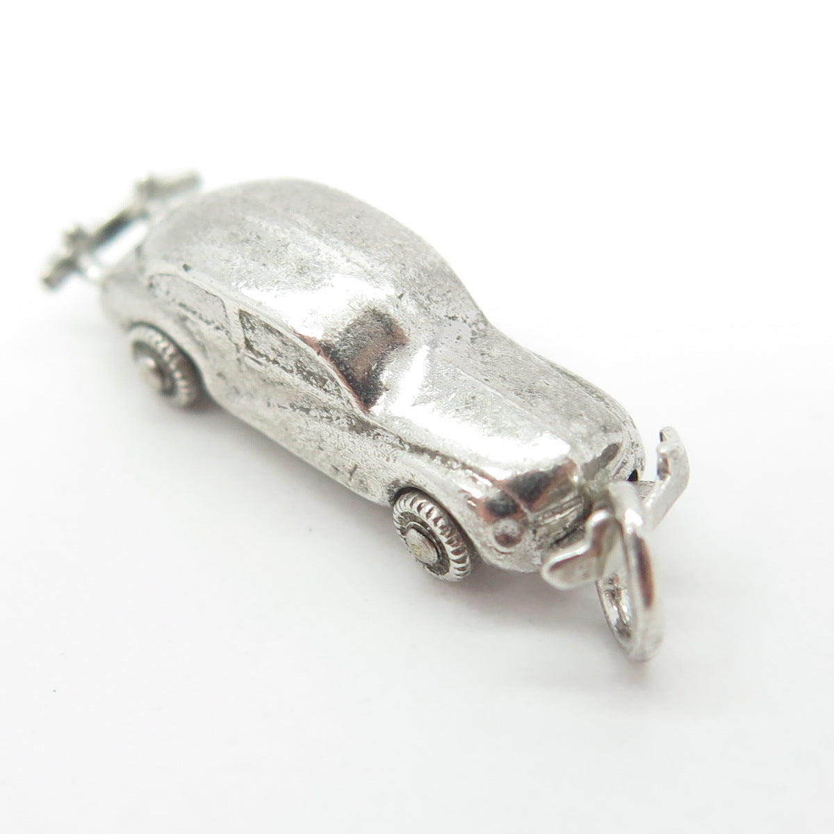 CARL ART 925 Sterling Silver Vintage Retro Car 3D Pendant