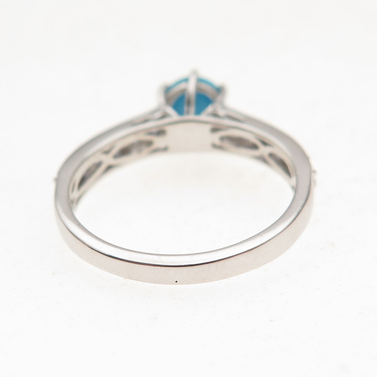 Chuck Clemency 925 Sterling Silver Real Turquoise & Tanzanite Ring Size 7.25