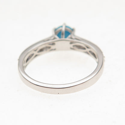 Chuck Clemency 925 Sterling Silver Real Turquoise & Tanzanite Ring Size 7.25