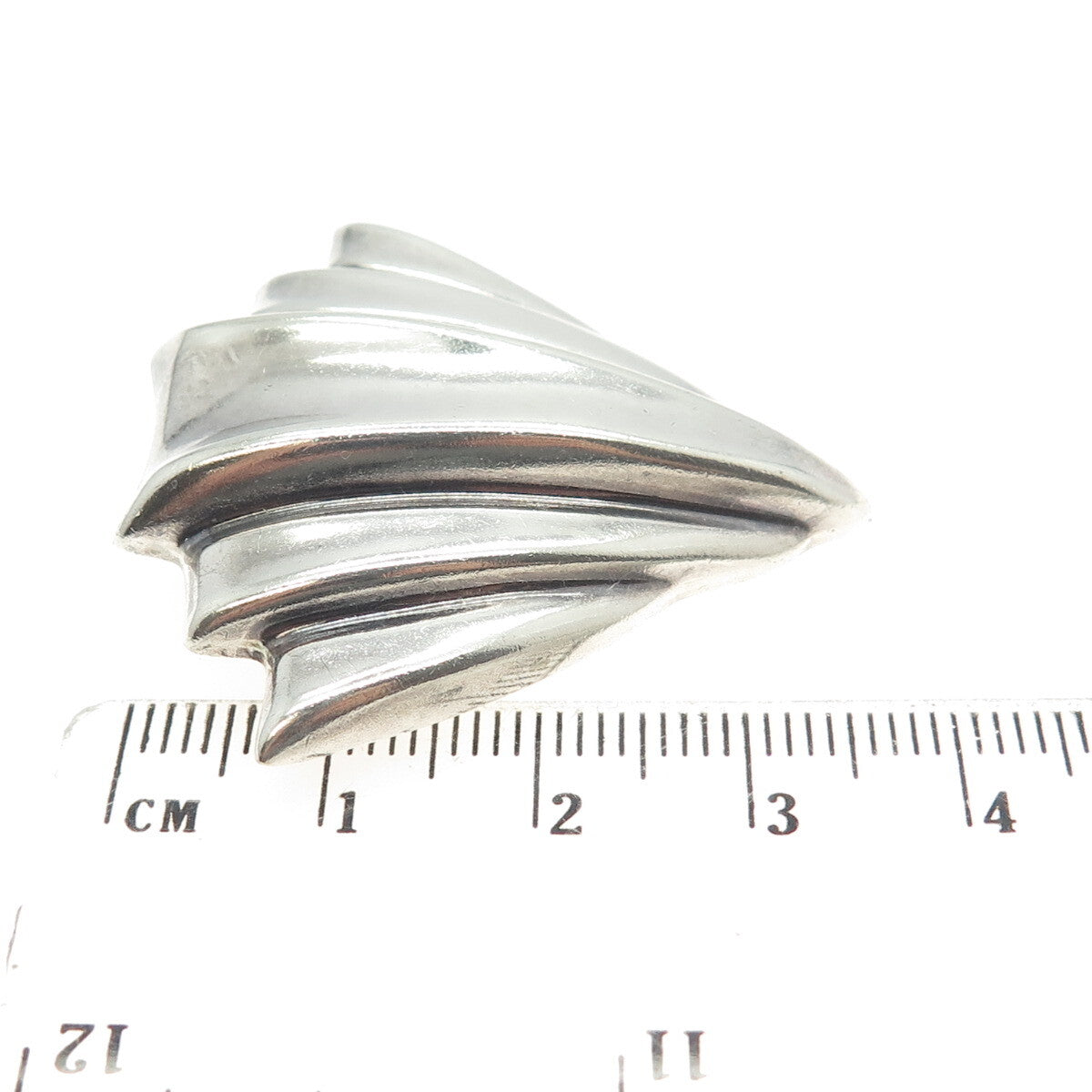 925 Sterling Silver Vintage Modernist Arrow Pin Brooch / Pendant