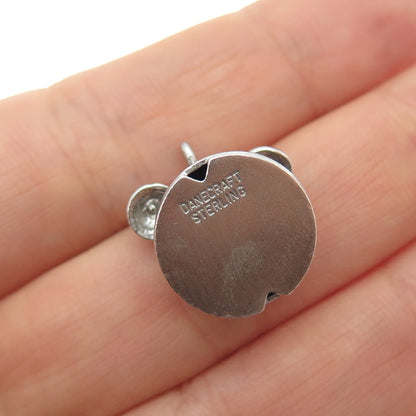 925 Sterling Silver Antique Art Deco Retro Rotary Phone Mini 3D Charm Pendant