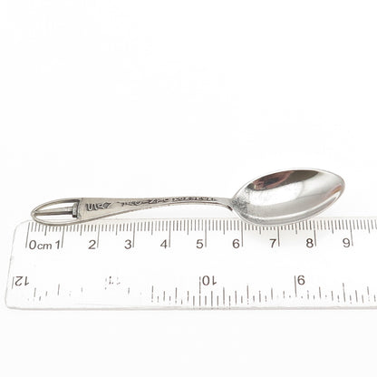 925 Sterling Silver Antique Art Deco San Jacinto Monument Coffee Spoon