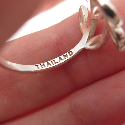 The Morning After 925 Sterling Silver Laurel Leaf Bypass Ring Size 8.25