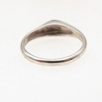 Old Pawn 925 Sterling Silver Vintage Southwestern Black Onyx Tribal Ring Size 5