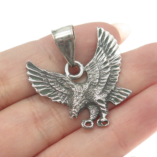 1 OF A KIND 925 Sterling Silver Vintage Hunting Eagle Pendant