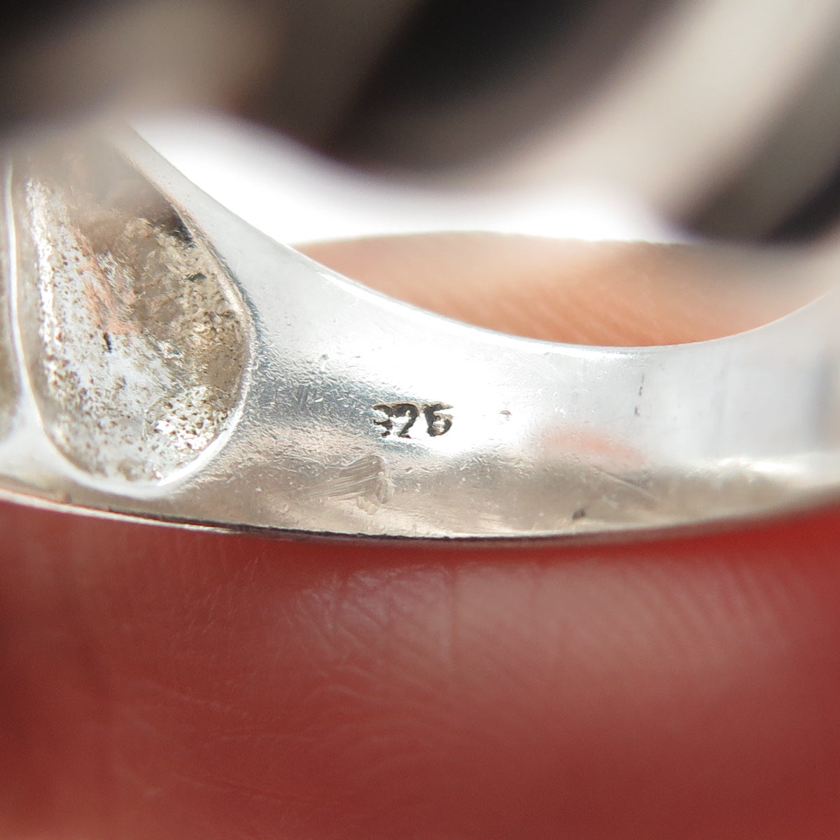 925 Sterling Silver Vintage Modernist Wavy Ring Size 7