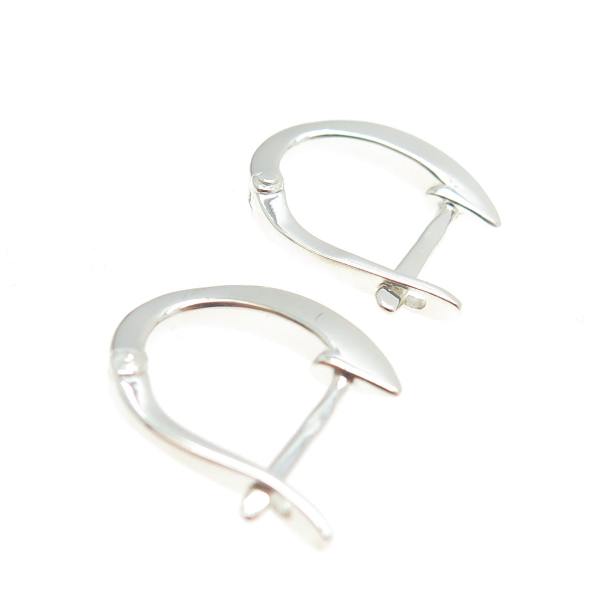 925 Sterling Silver Fisher Hook Hoop Earrings