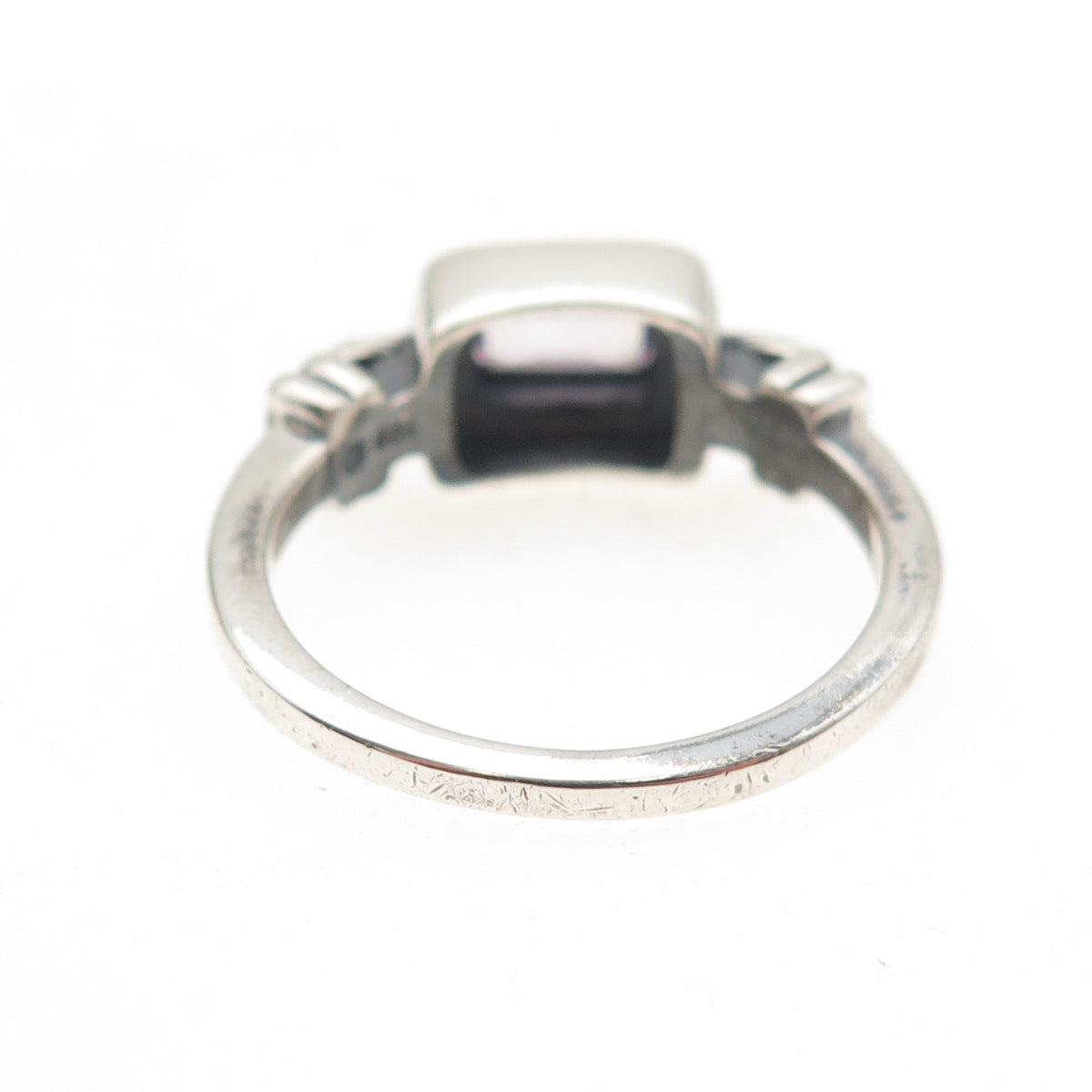 SILPADA 925 Sterling Silver Vintage Real Amethyst Oxidized Ring Size 11