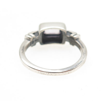 SILPADA 925 Sterling Silver Vintage Real Amethyst Oxidized Ring Size 11