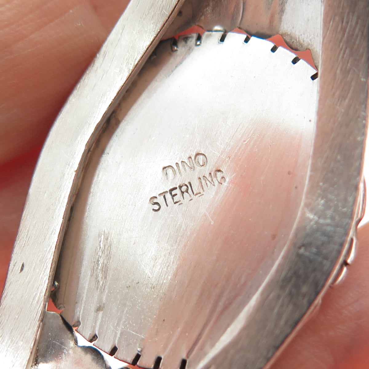 DINO GARCIA KEWA Old Pawn Sterling Vintage Turquoise Adjustable Bracelet 6.25"