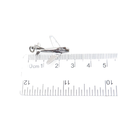 GRIFFITH & SONS CO. 925 Sterling Silver Vintage Aircraft 3D Charm Pendant