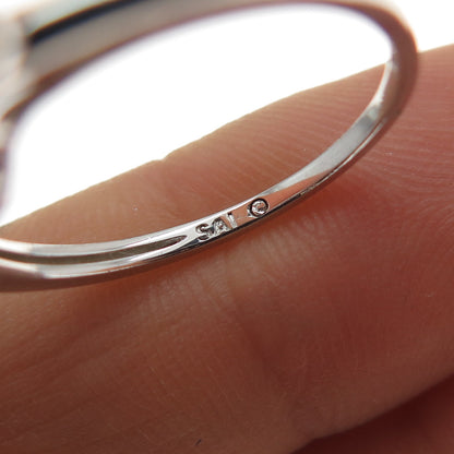 SAI 925 Sterling Silver Lab-Created Ruby & Real White Topaz Ring Size 6.75