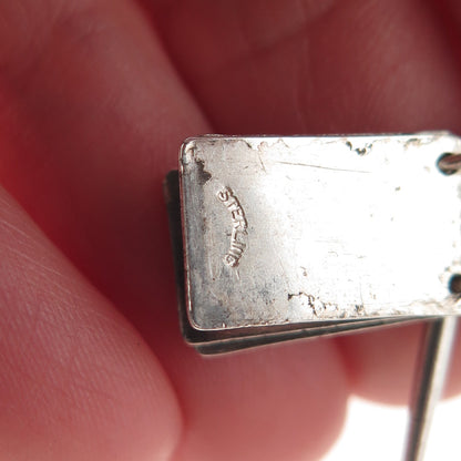 925 Sterling Silver Antique Art Deco Notebook & Pencil Mini Charm Pendant