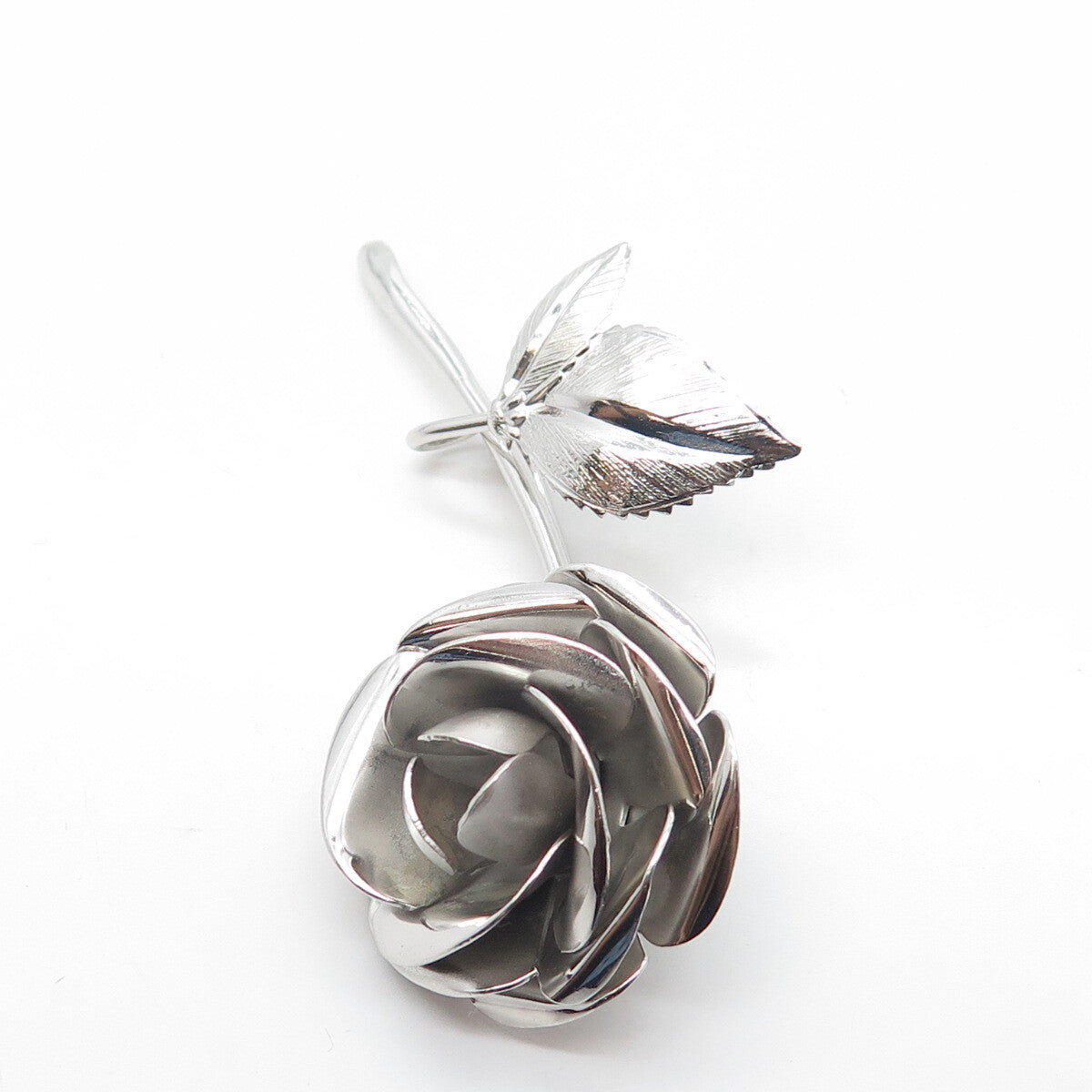 RAIMOND SILVER MFG CO. 925 Sterling Silver Vintage Handmade Rose Flower Brooch