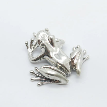 925 Sterling Silver Vintage Frog For Good Luck Pendant