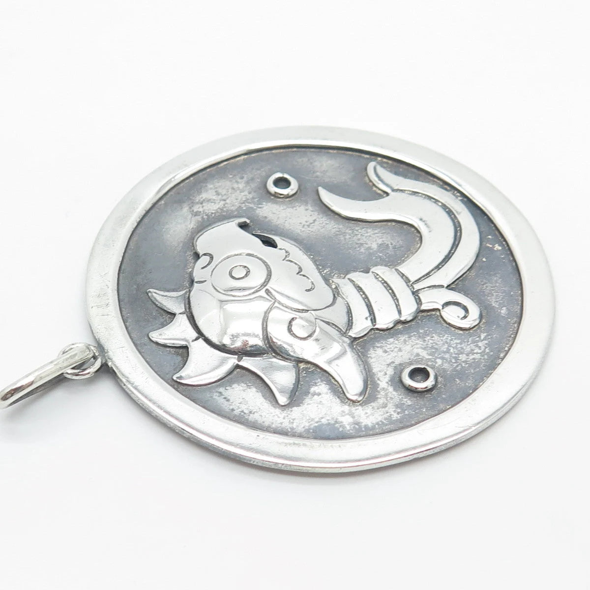 925 Sterling Silver Vintage Mexico Tribal Pendant