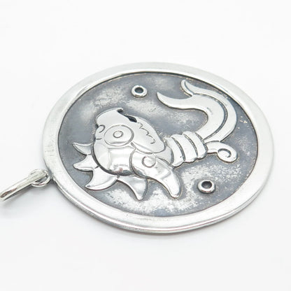 925 Sterling Silver Vintage Mexico Tribal Pendant