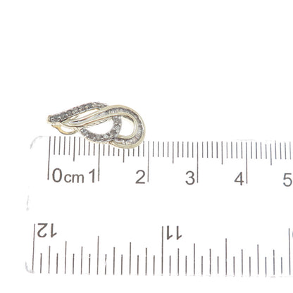 925 Sterling Silver Gold Plated Real Diamond Teardrop Minimalist Charm Pendant