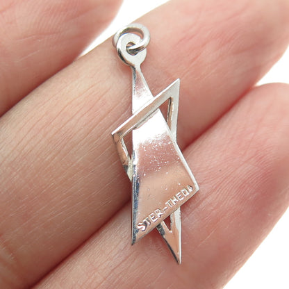 THEDA 925 Sterling Silver Vintage Star of David Charm Pendant