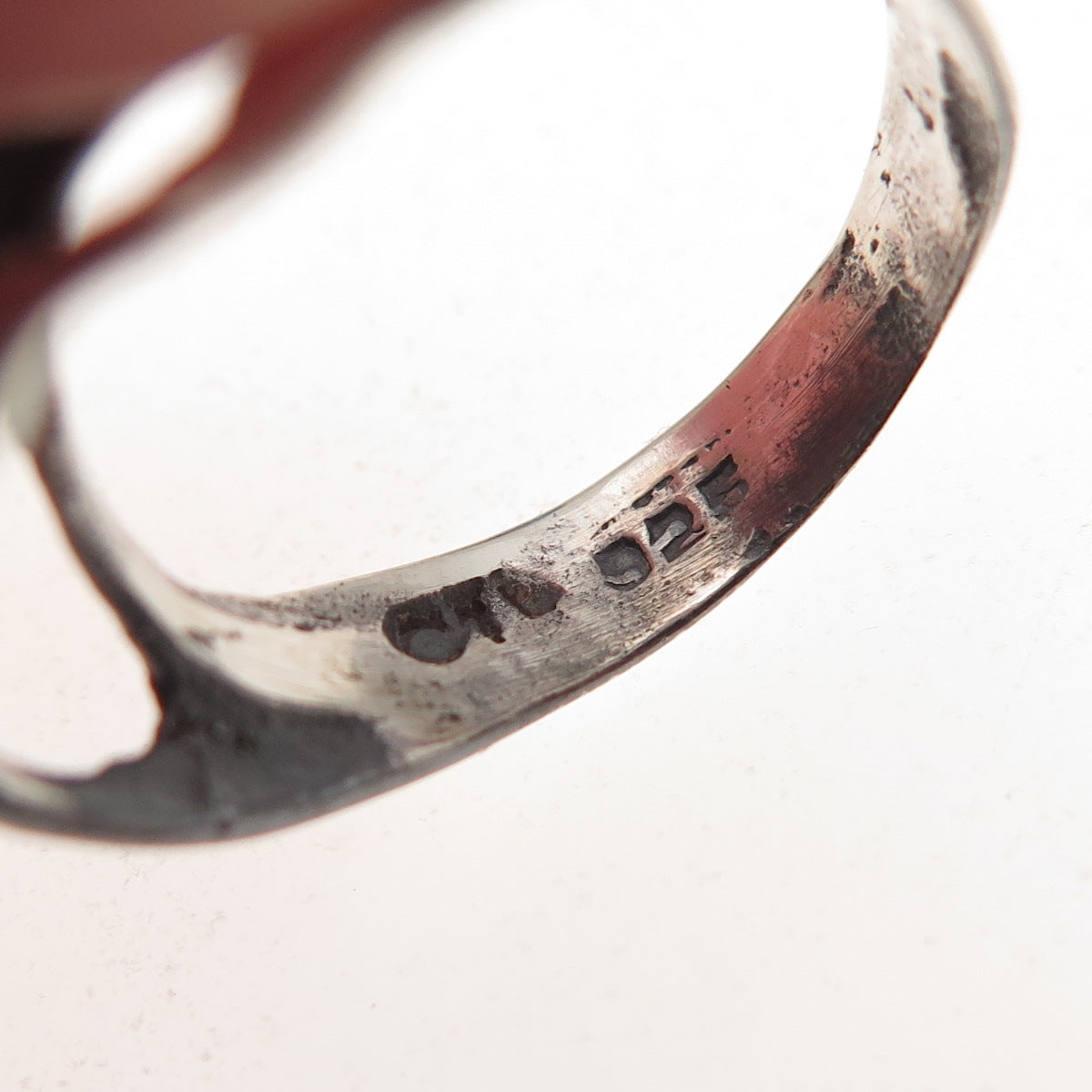 925 Sterling Silver Vintage Mexico Real Turquoise Oxidized Ring Size 6.25