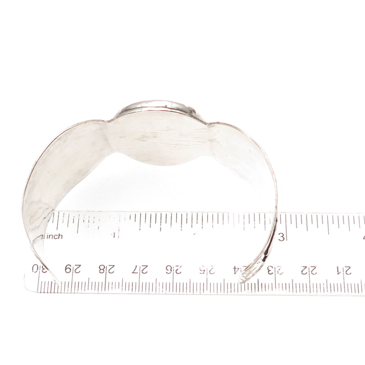 Old Pawn Sterling Silver Vintage Arrow Adjustable Bracelet 7.75" (missing stone)