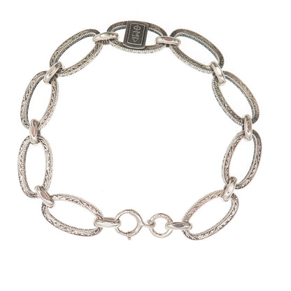 925 Sterling Silver Antique Art Deco Delta Epsilon Phi Sorority Bracelet 7.25"