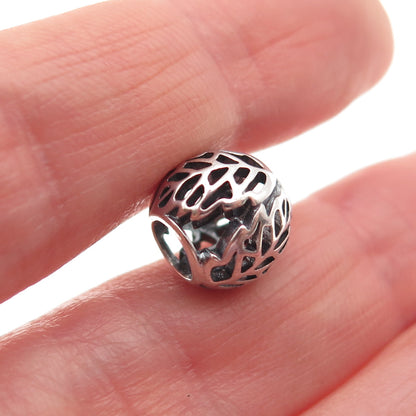 PANDORA 925 Sterling Silver Autumn Bliss Leaves Slide Bead Charm