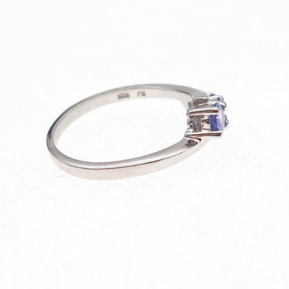 RJ Graziano 925 Sterling Silver Real Round-Cut Tanzanite Bypass Ring Size 8