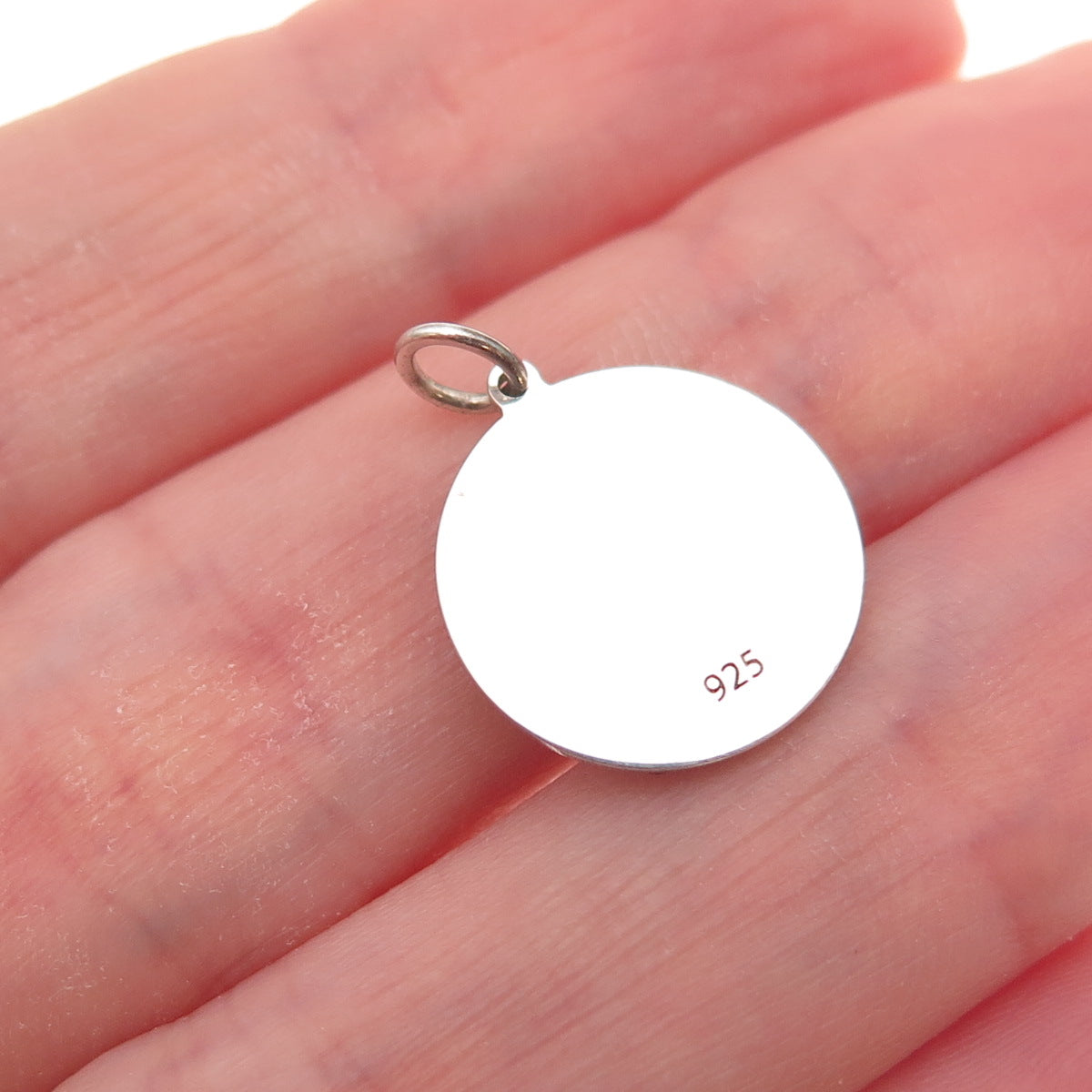 925 Sterling Silver Red Enamel Family Heart Charm Pendant